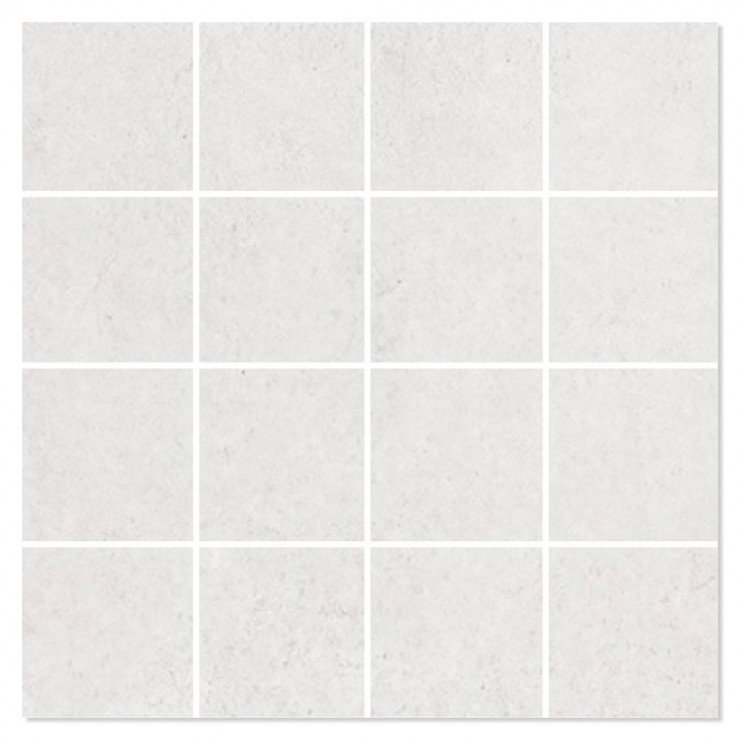 Mosaik Klinker Viceno Hvid Mat 30x30 (7x7) cm-0